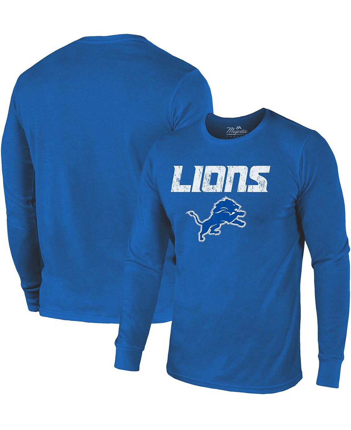 

Футболка с длинными рукавами detroit lions lockup tri-blend - синий Majestic, синий