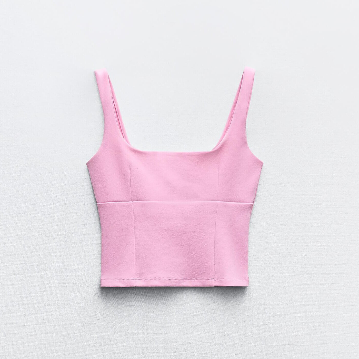 

Кроп топ Zara Interlockh, розовый
