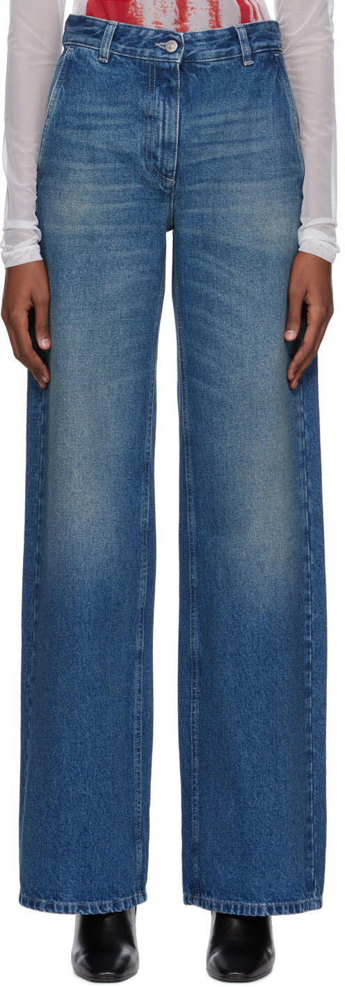 

Синие рваные джинсы MM6 Maison Margiela
