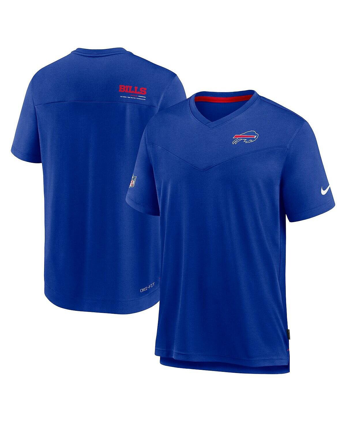

Мужская футболка royal buffalo bills sideline coach chevron lock up logo с v-образным вырезом Nike