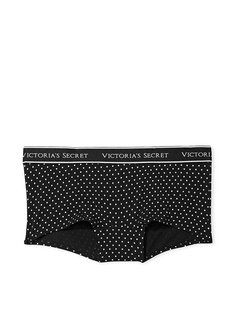 

Трусы Victoria's Secret Logo Cotton Boyshort, черный