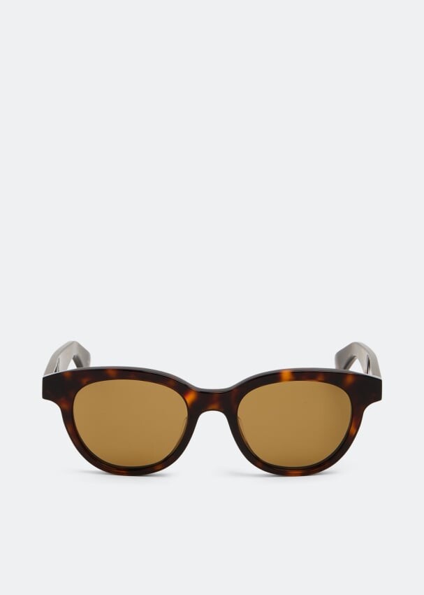 

Солнечные очки ALEXANDER MCQUEEN Angled Pantos sunglasses, коричневый