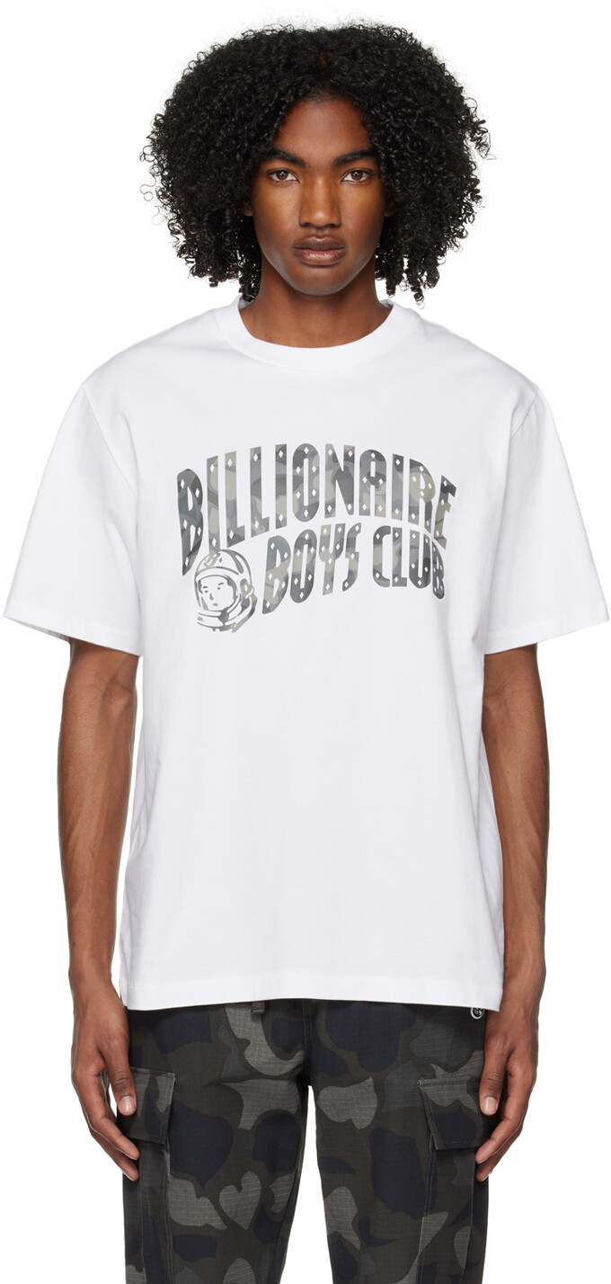 

Белая футболка с камуфляжной аркой Billionaire Boys Club