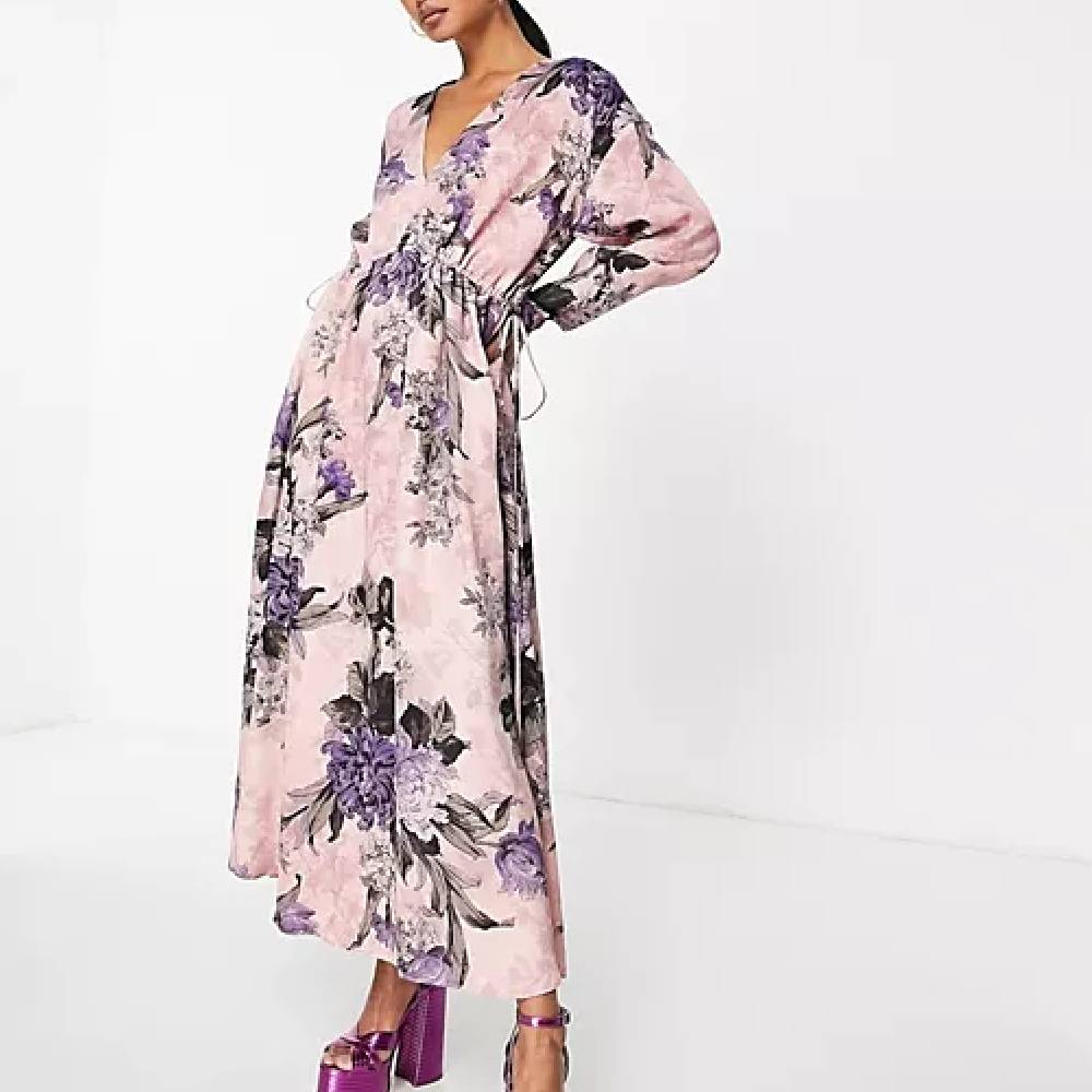 цена Платье Asos Edition Oversized Midi, светло-розовый