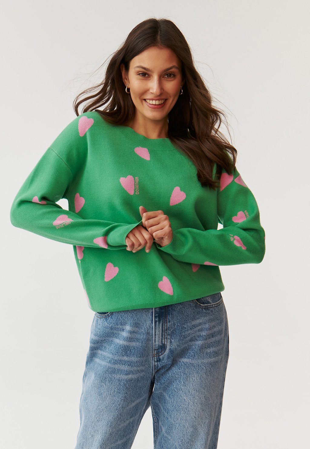 Вязаный свитер LOWO TATUUM, цвет green фото