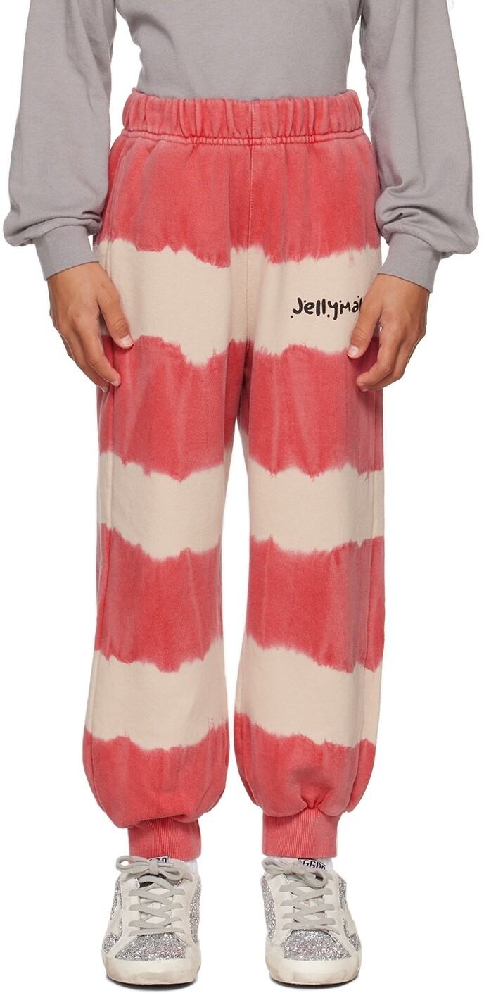 

Детские розовые брюки для отдыха с принтом тай-дай Jellymallow, Розовый