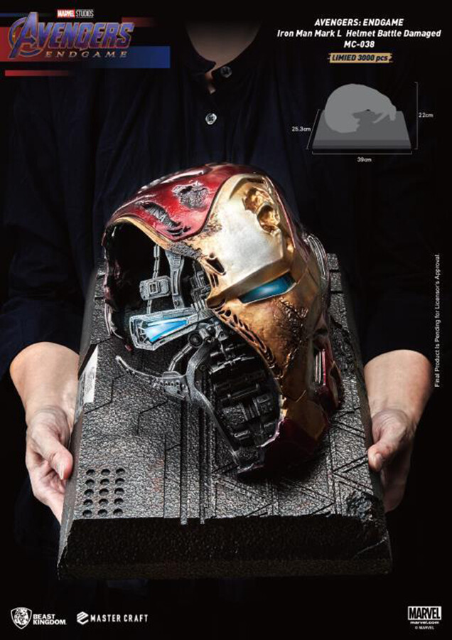 

Статуэтка Beast Kingdom Avengers: Endgame Master Craft Iron Man Mark-50 Battle Damaged Helmet Limited Edition