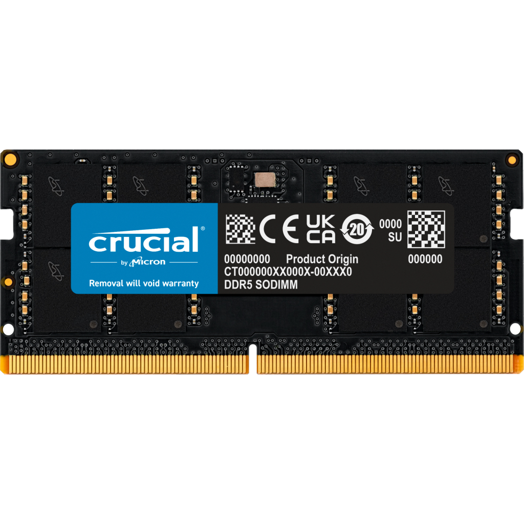 Модуль памяти Crucial 16 Гб, 5200 МГц, DDR5, CT16G52C42S5, черный цена и фото