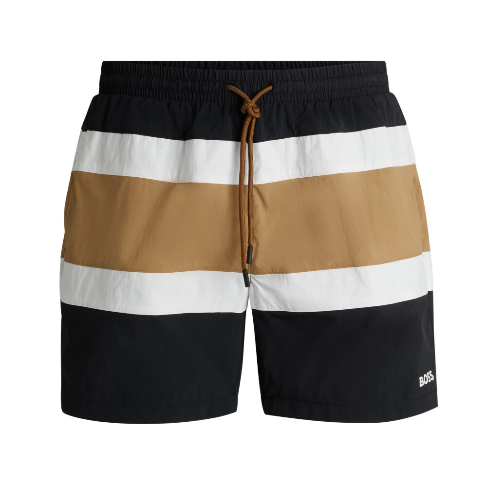 

Шорты для плавания Boss Quick-dry With Block Stripes, черный
