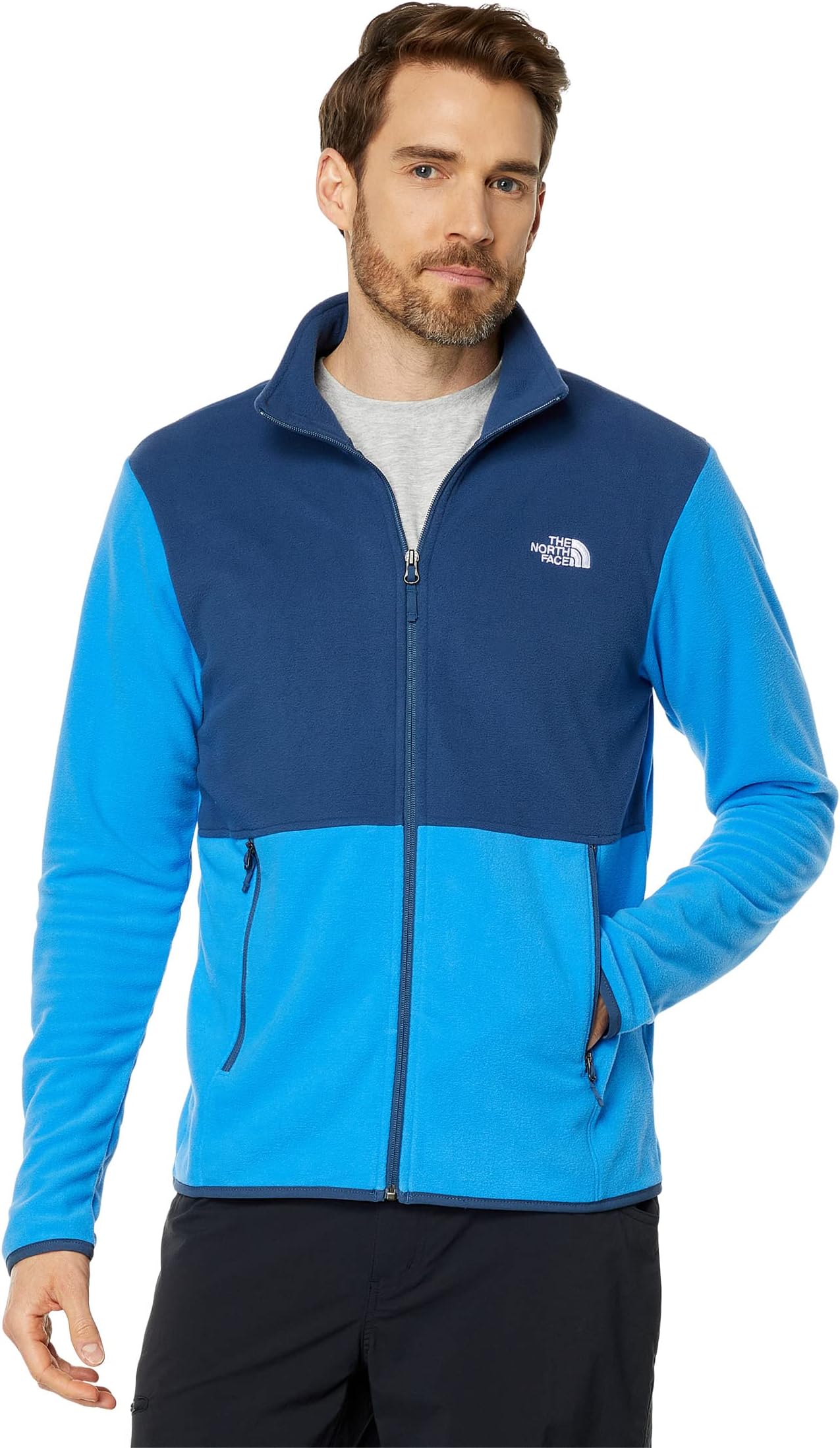цена Куртка TKA Glacier Full Zip Jacket The North Face, цвет Shady Blue/Super Sonic Blue