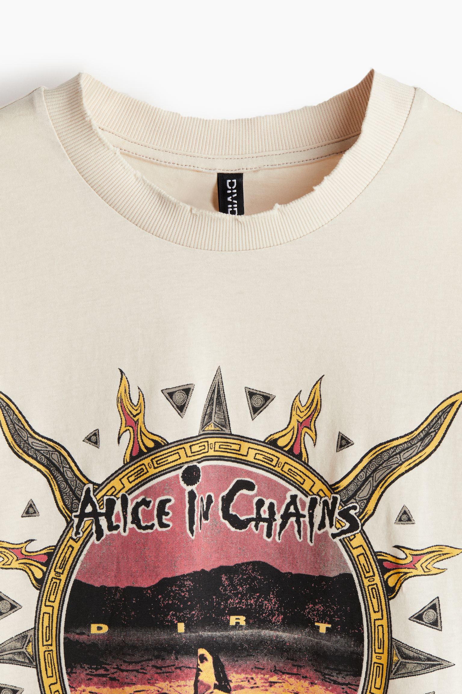 Футболка H&M Oversized Printed Alice in Chains, светло-бежевый – заказать  из-за рубежа в «CDEK.Shopping»