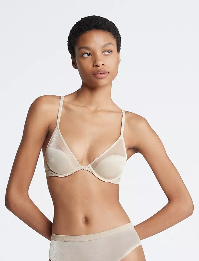 

Бюстгальтер Calvin Klein Future Shift Holiday Lightly Lined Plunge, золотой
