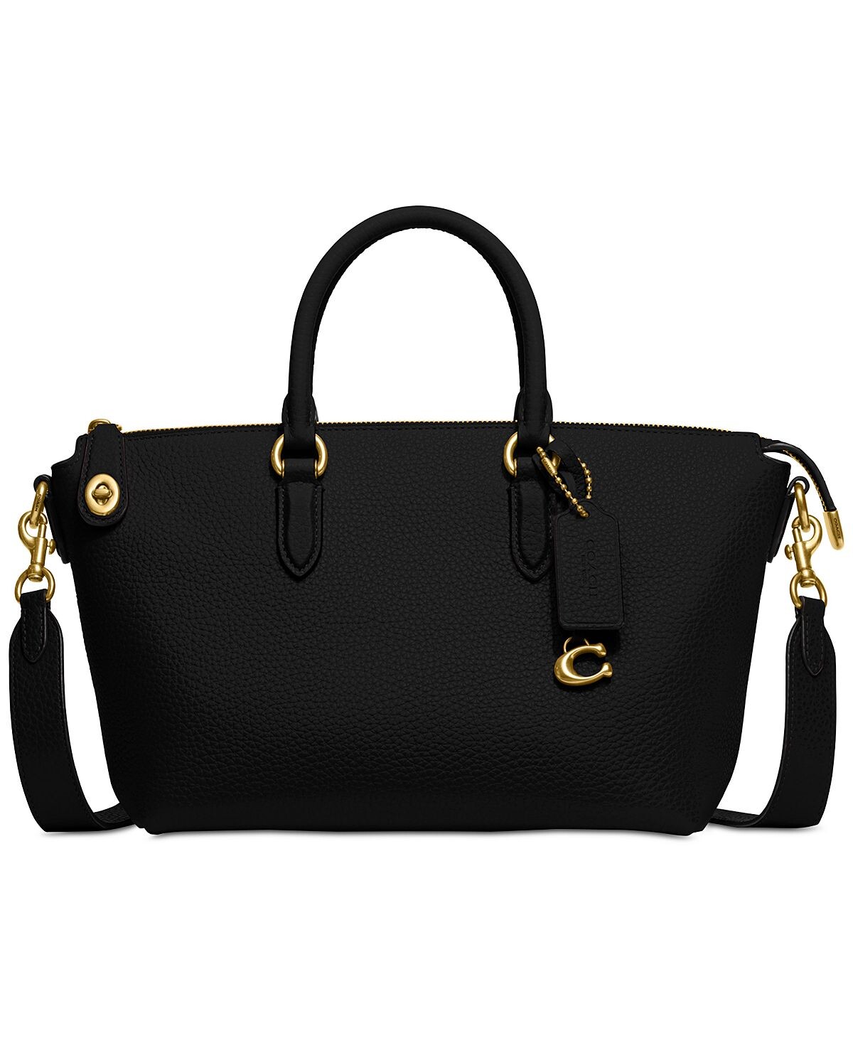 

Сумка через плечо cara из мягкой галечной кожи COACH, черный