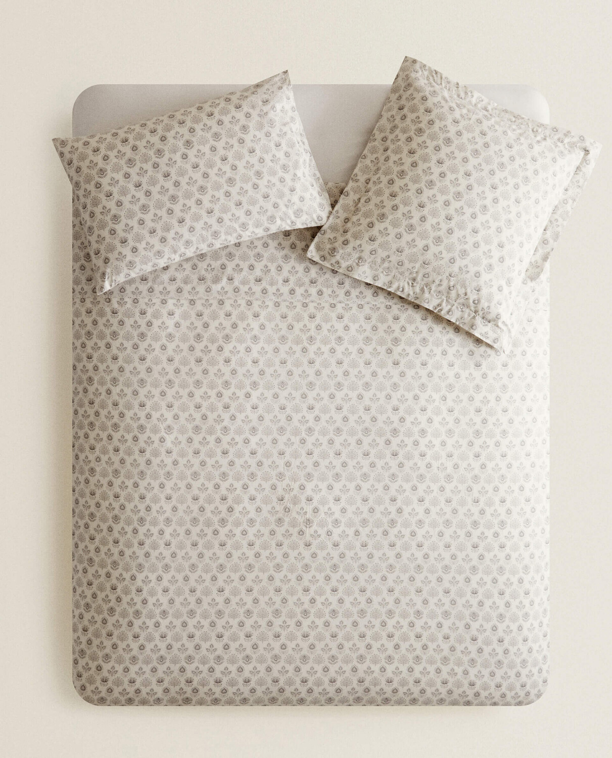 

Пододеяльник Zara Home Leaf Print, кремовый