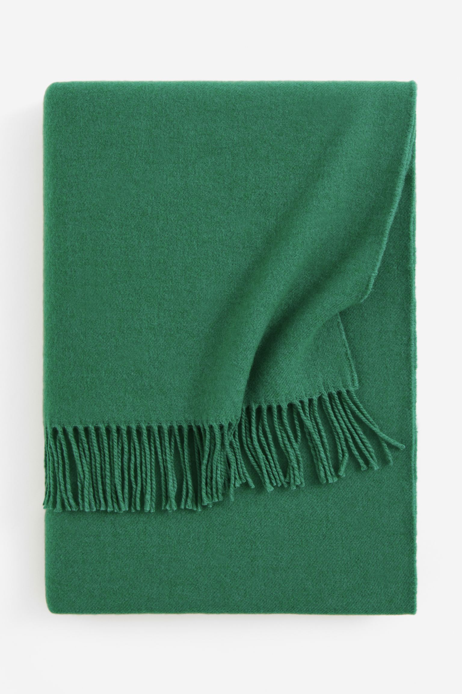 Плед H&M Home Wool-blend, зеленый
