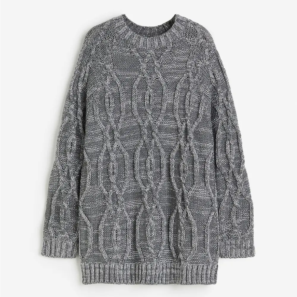

Свитер H&M Oversized Shimmery Metallic, серый