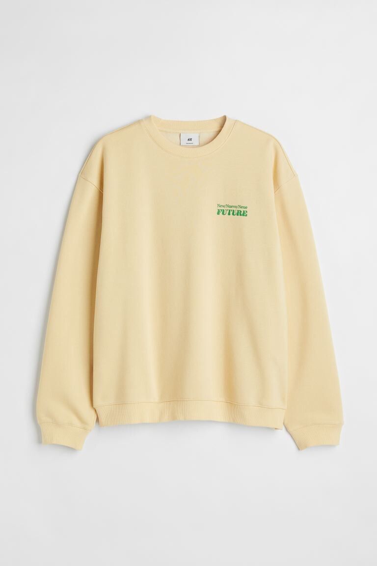

Толстовка свободного кроя H&M, светло-желтый/новое будущее