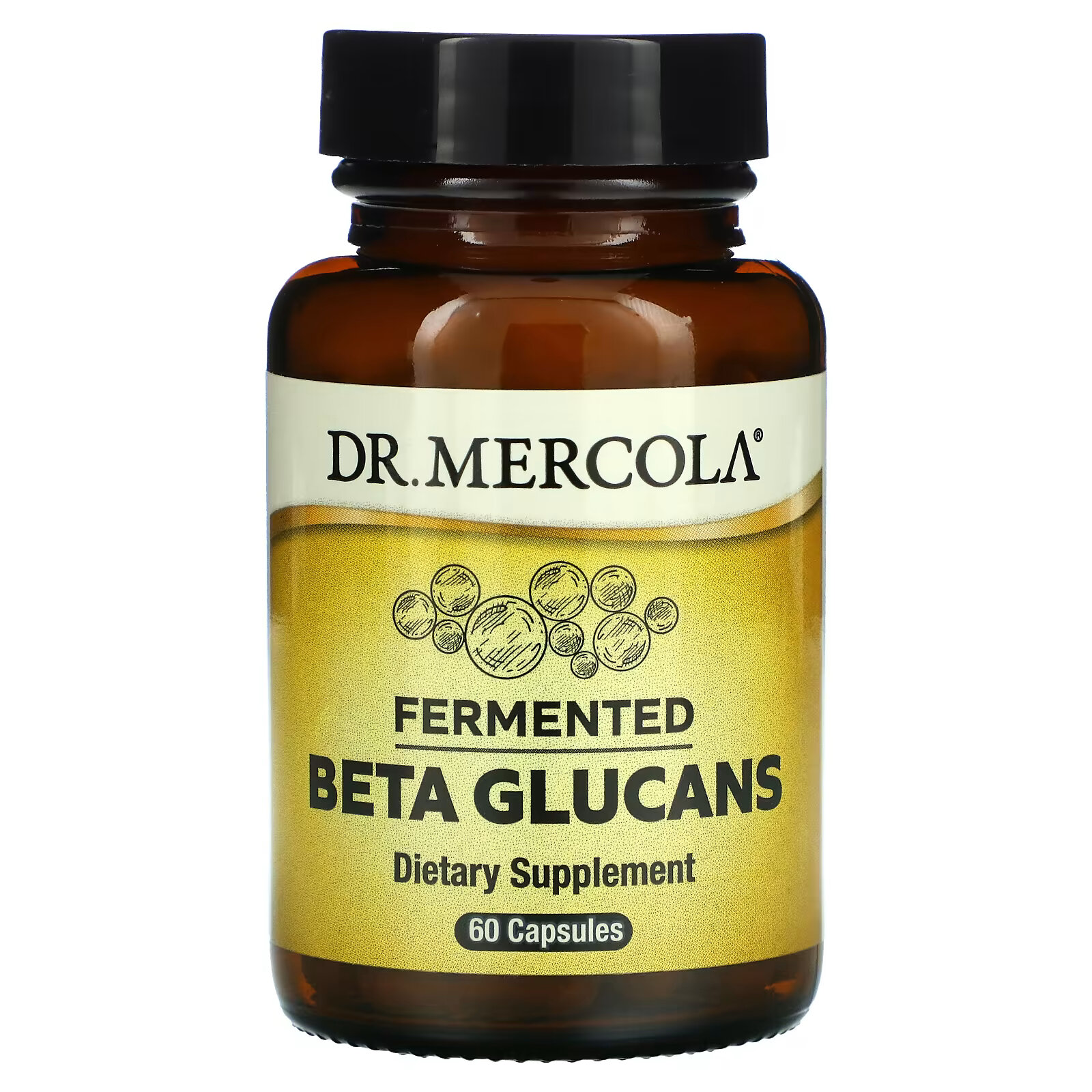 Dr. Mercola, ферментированные бета-глюканы, 60 капсул dr mercola органические ферментированные ягоды бузины 60 таблеток