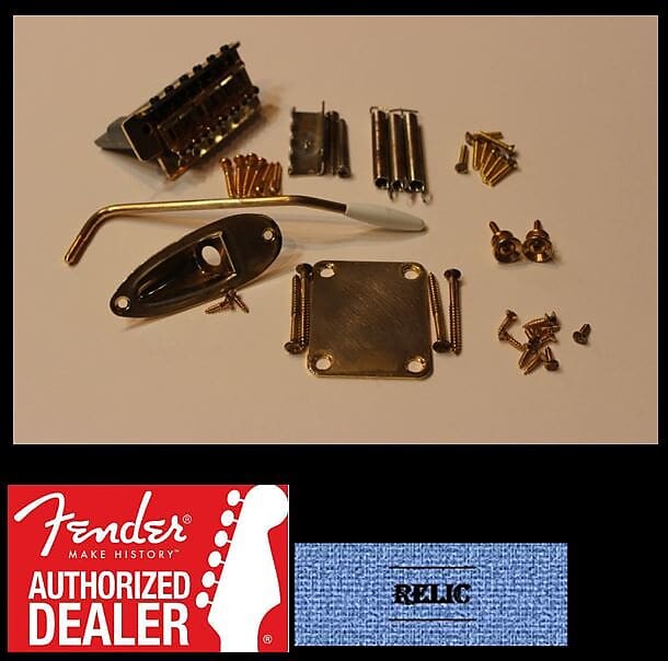 

Комплект фурнитуры FENDER Stratocaster GOLD 2 1/16" для страт-гитары - AGED/RELIC Strat Hardware