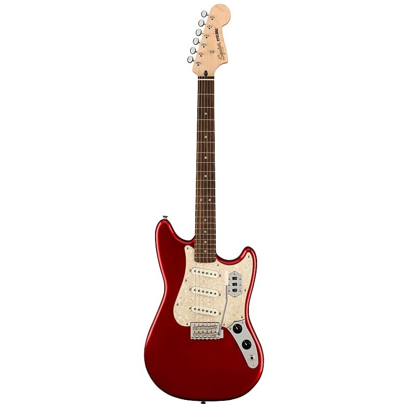 

Squier Paranormal Cyclone, лавровый гриф, перламутровая накладка, конфетно-яблочный красный