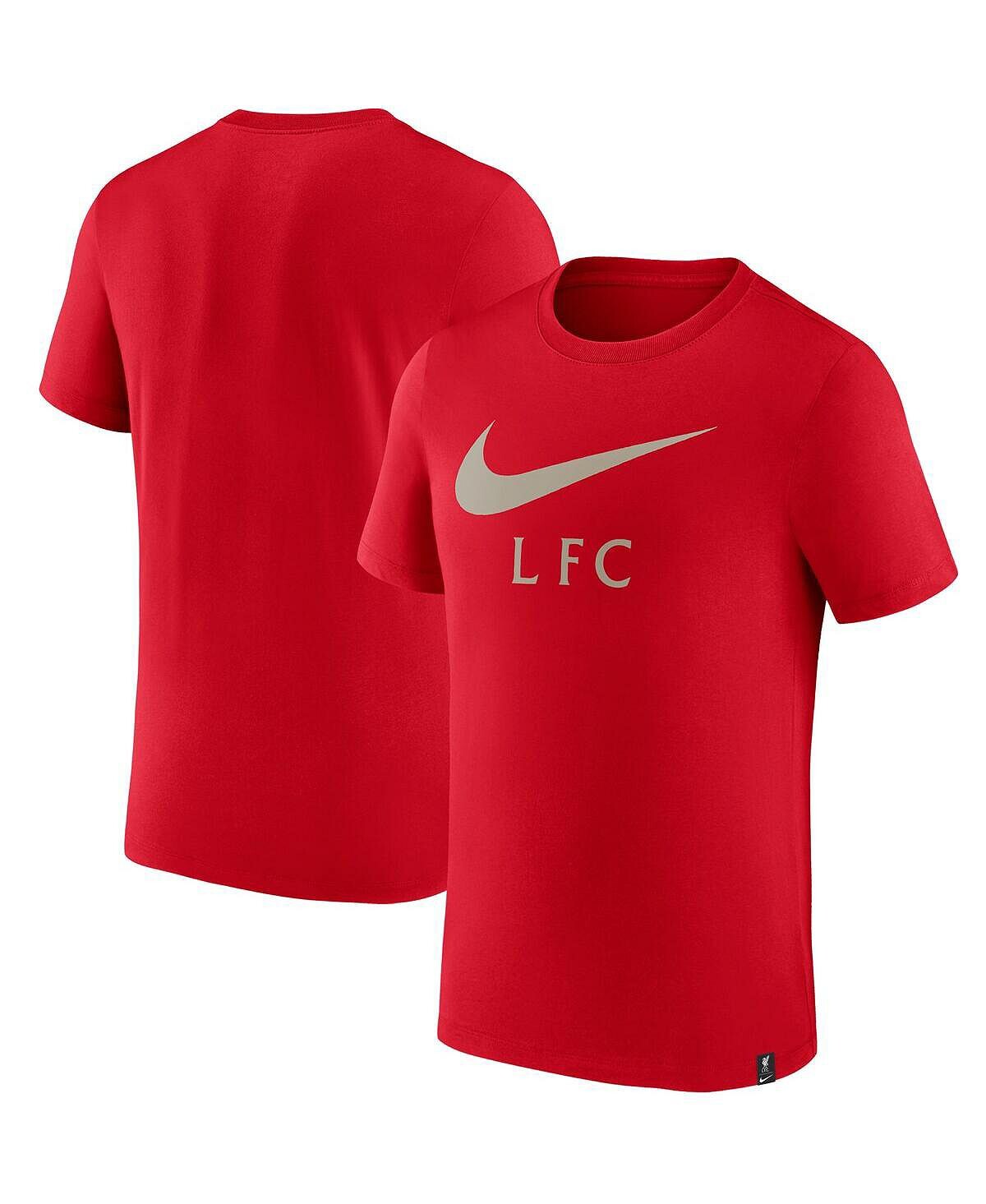 

Мужская красная футболка liverpool club swoosh Nike, красный