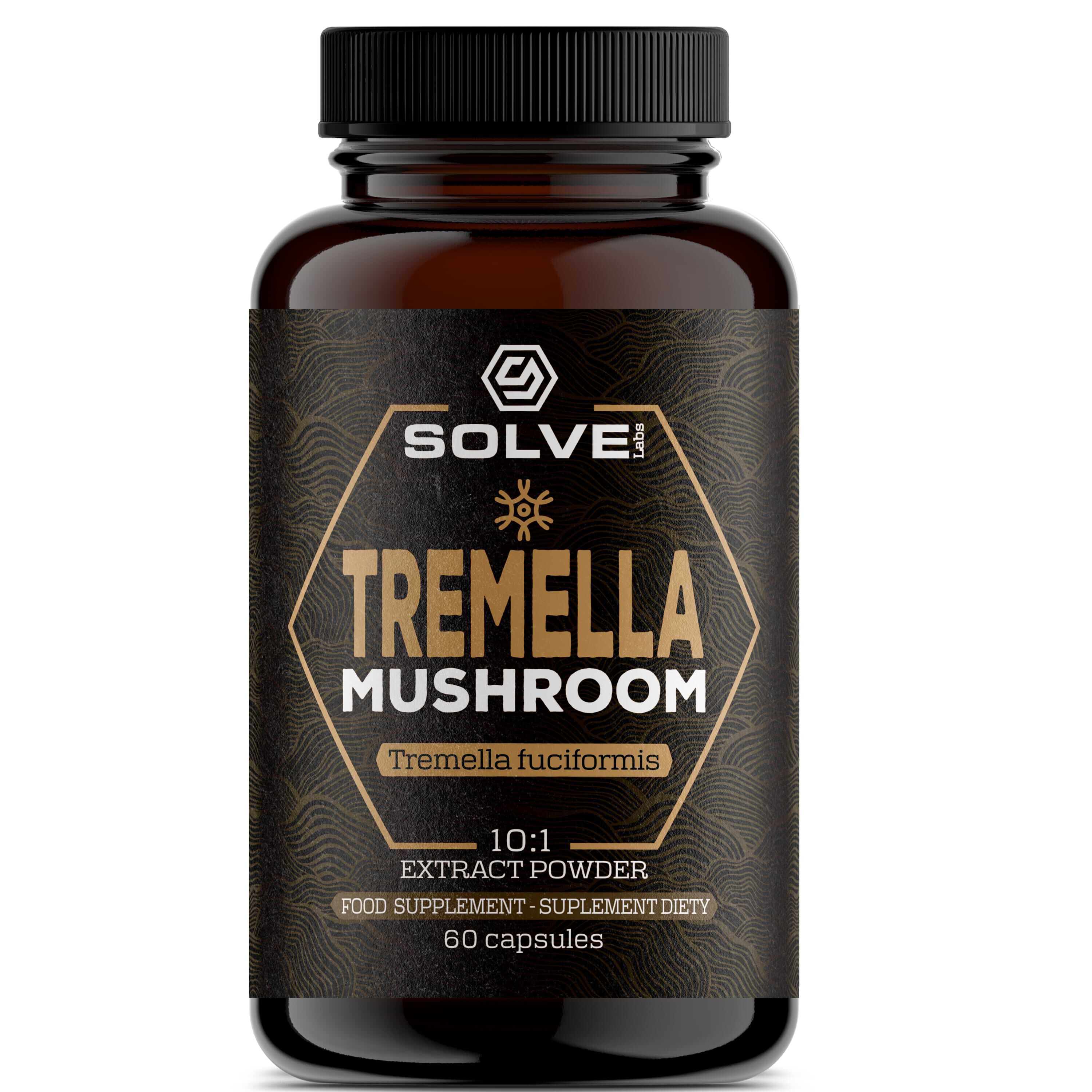 Solve Labs Tremella пищевая добавка с экстрактами грибов 10:1, 60 капсул/1 упаковка