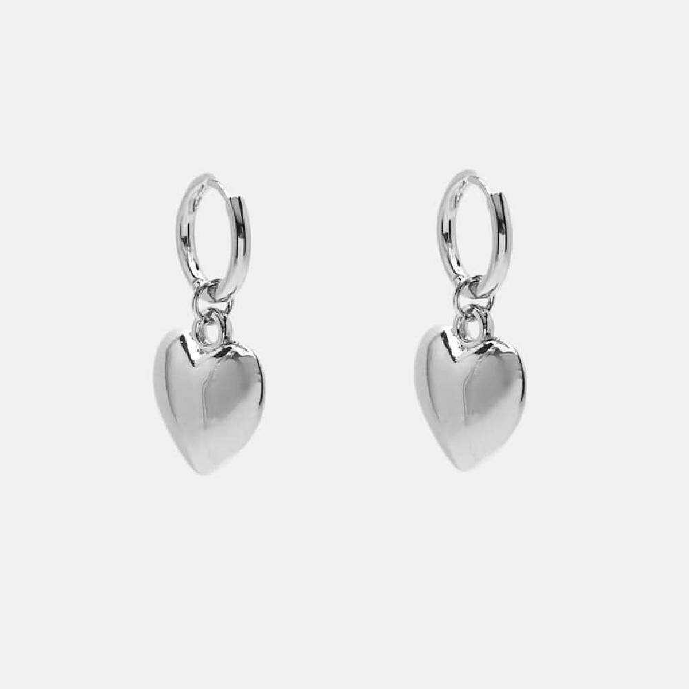 

Серьги Pull&Bear Silver Coloured Heart, серебрянный