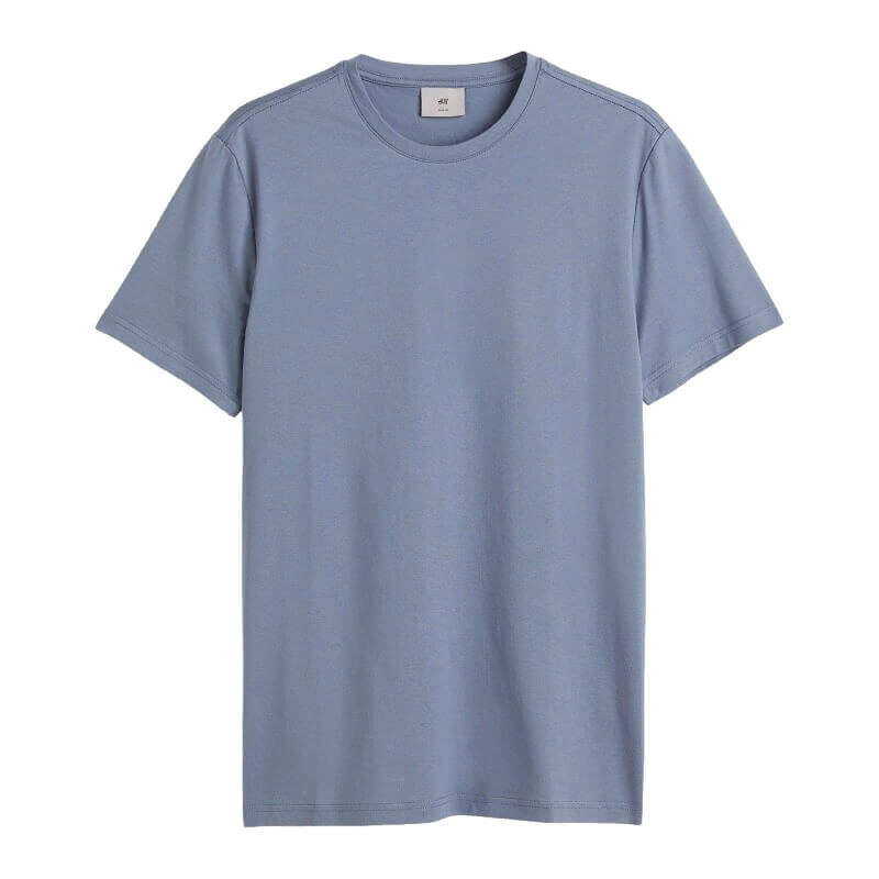 

Приталенная футболка H&M Fit Pima Cotton, голубо-синий