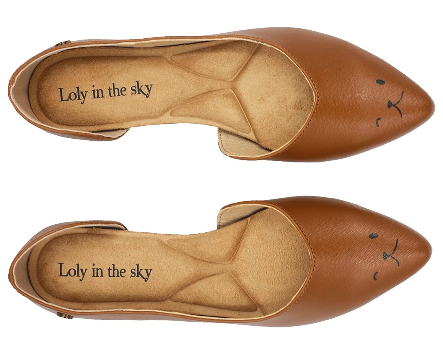 

Туфли на плоской подошве Yenedith Pointed Ballet Flats Loly In The Sky, коричневый