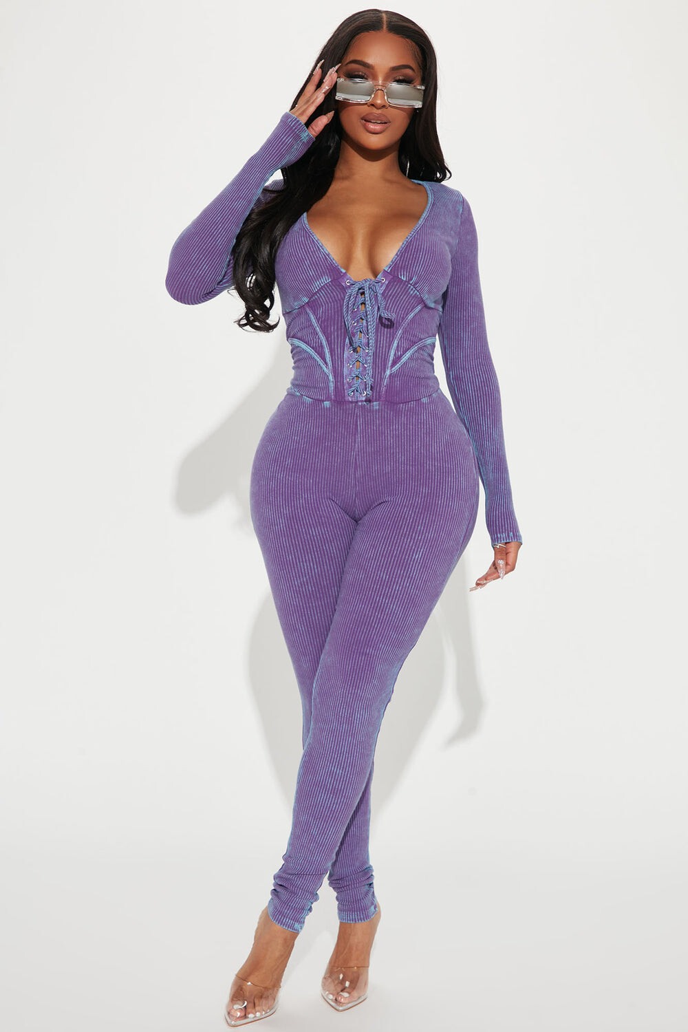 

Комбинезон Fashion Nova GD3734, фиолетовый