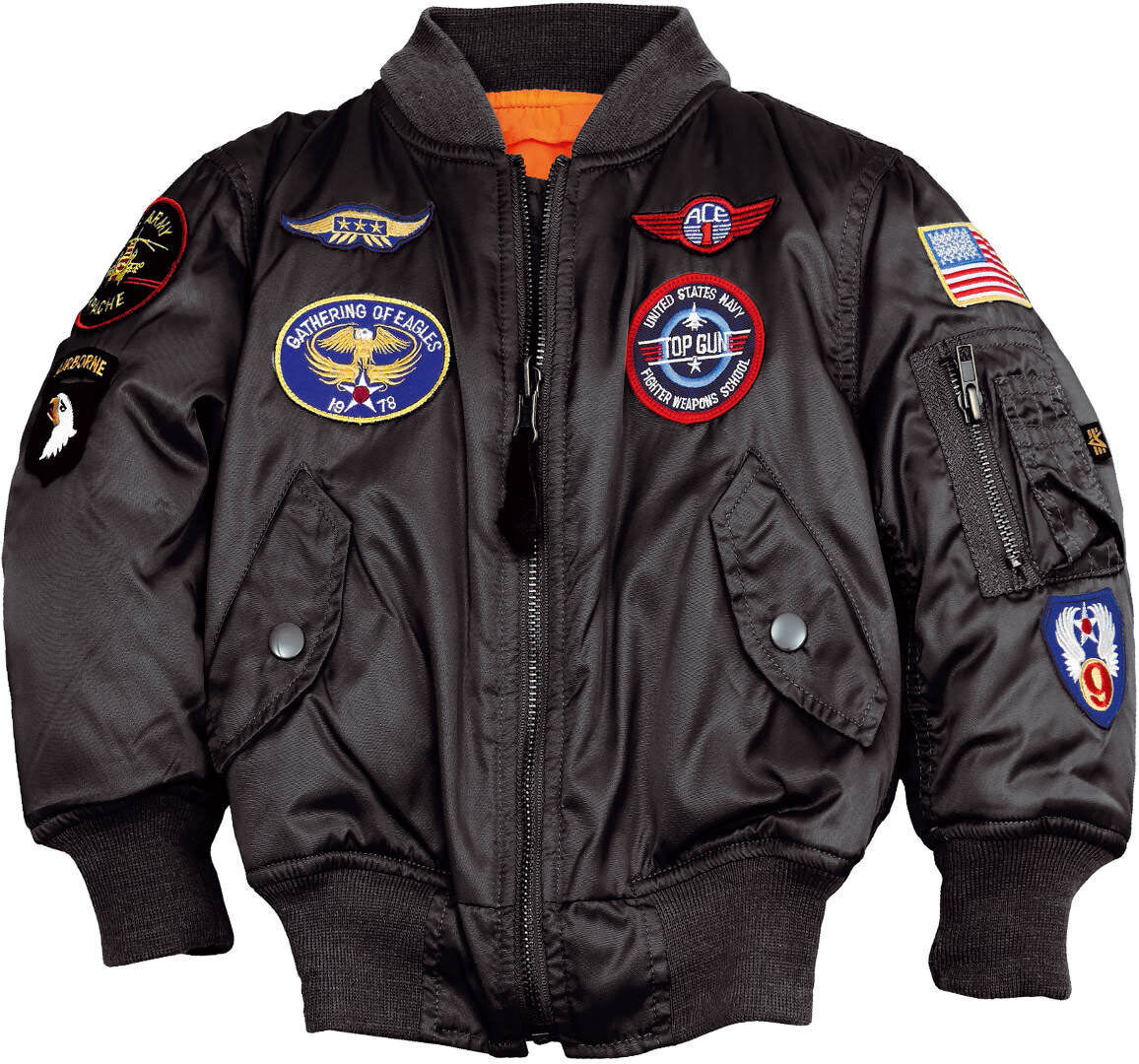 

Куртка Alpha Industries MA-1 Patch детская, черная