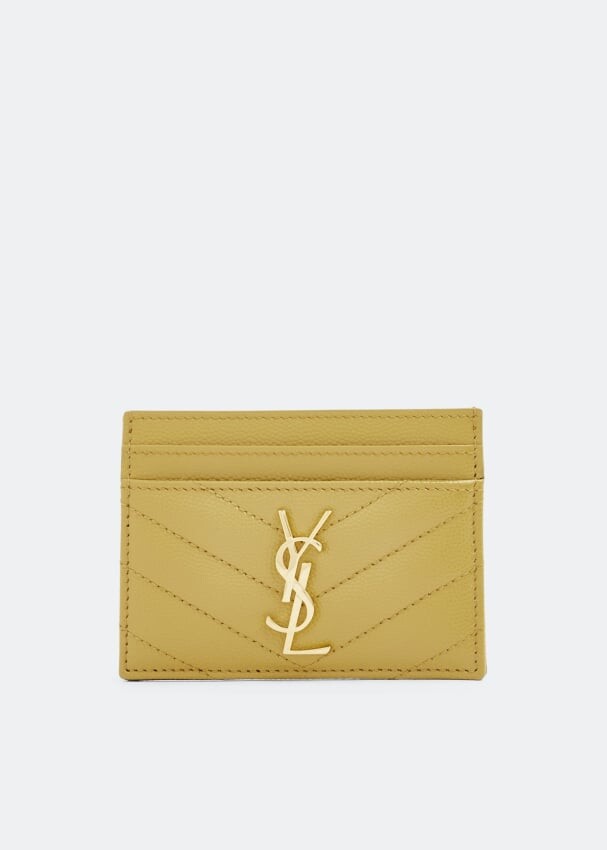 

Картхолдер SAINT LAURENT Cassandre card case, желтый
