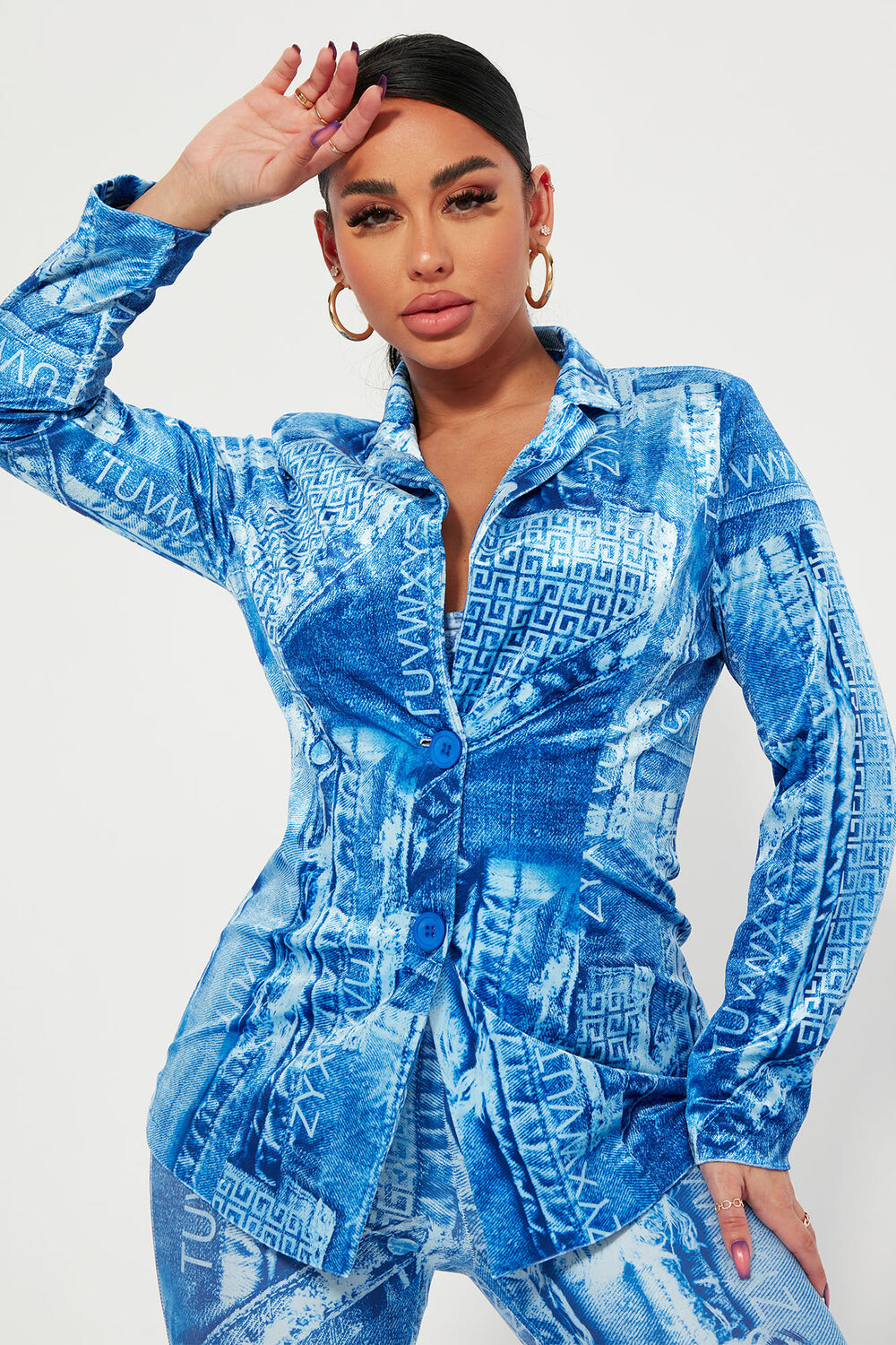 

Леггинсы Fashion Nova FNI32226, синий