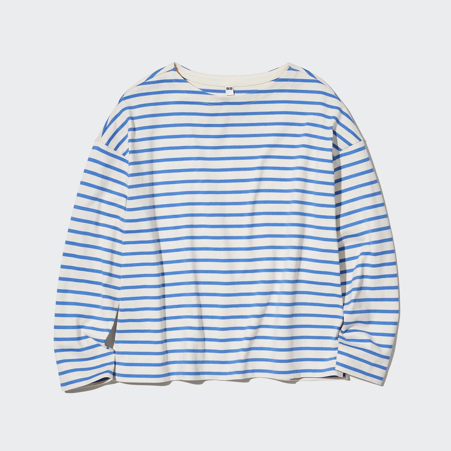 

Лонгслив Uniqlo Striped Long Sleeved, синий/белый