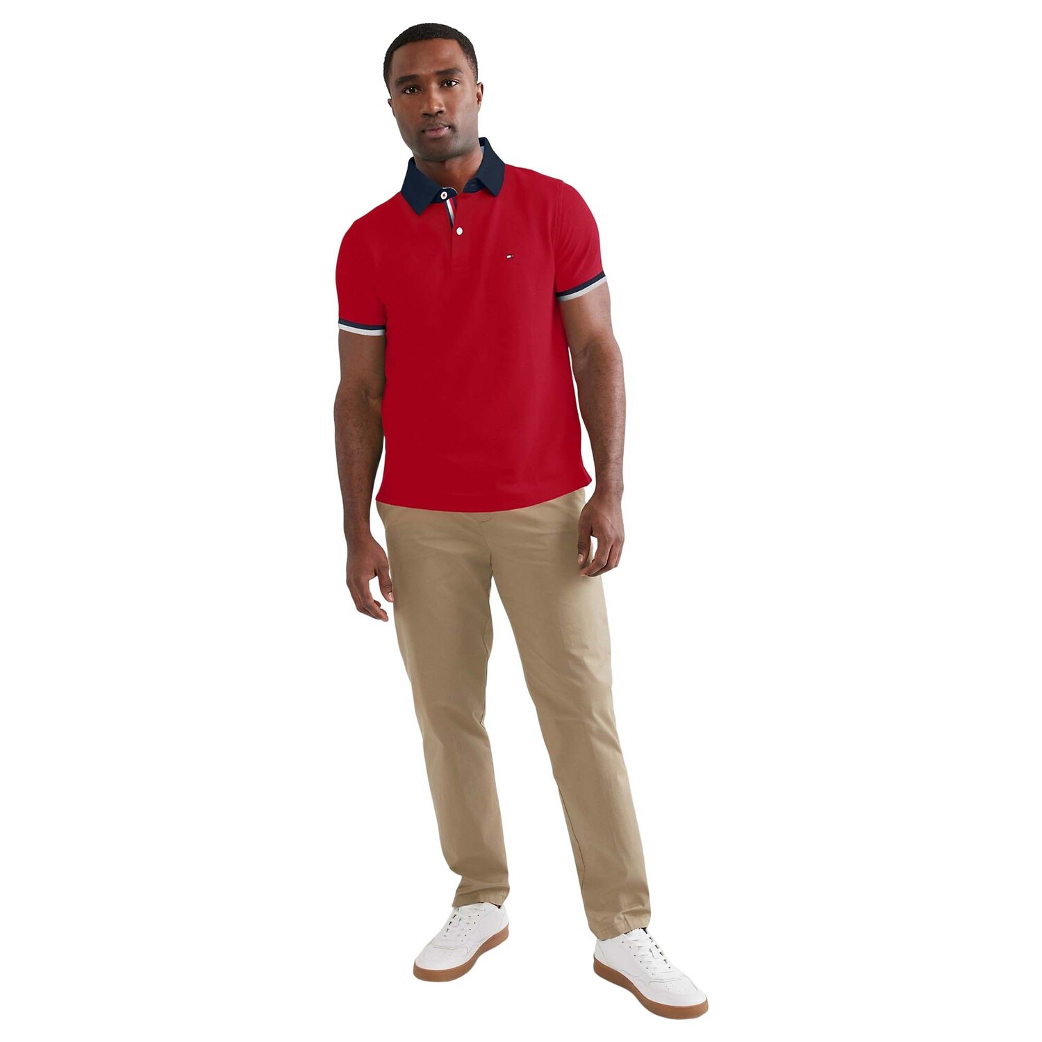 

Поло Tommy Hilfiger Regular Fit Tipped, красный