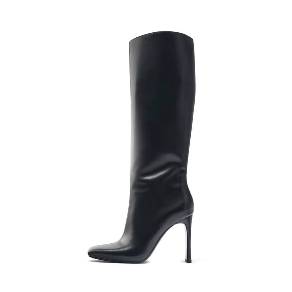 

Ботфорты Zara Knee-High Heeled, чёрный