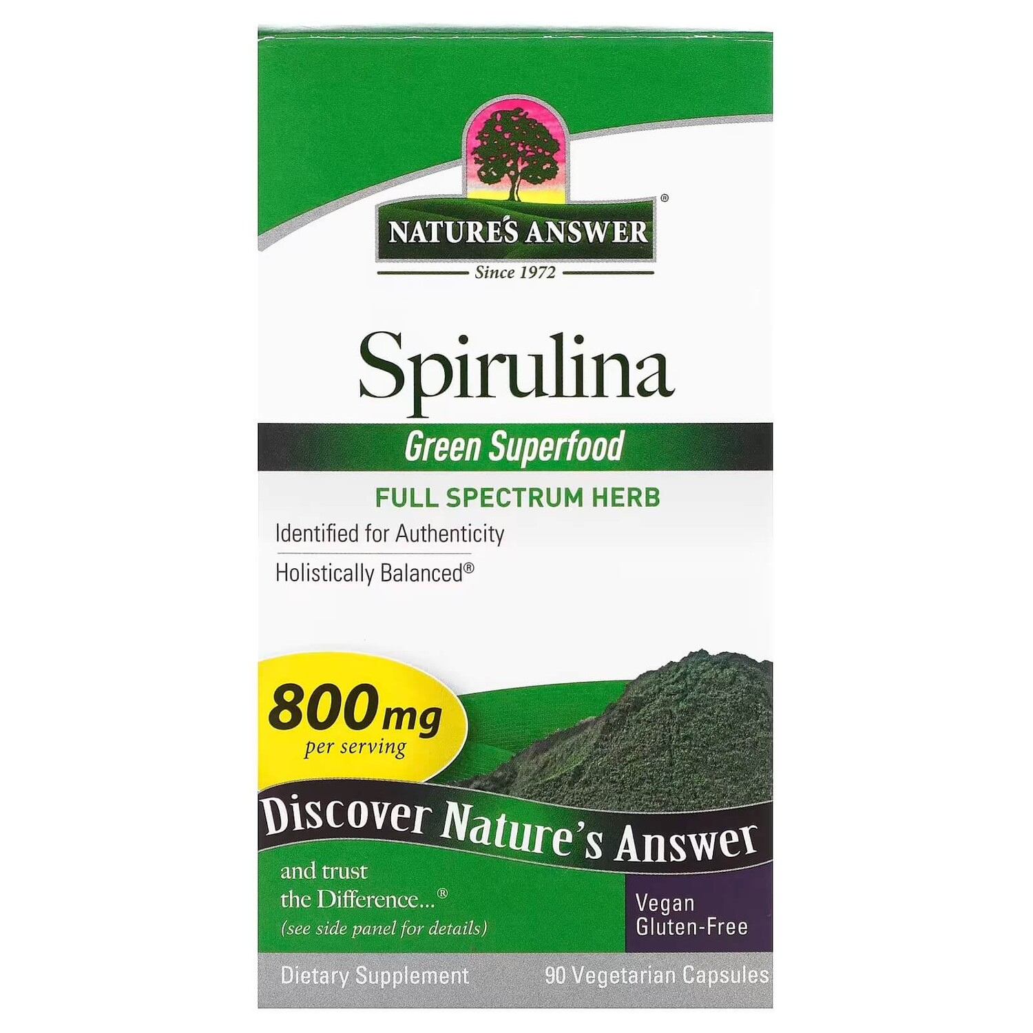 

Спирулина 400 мг Nature's Answer, 90 капсул