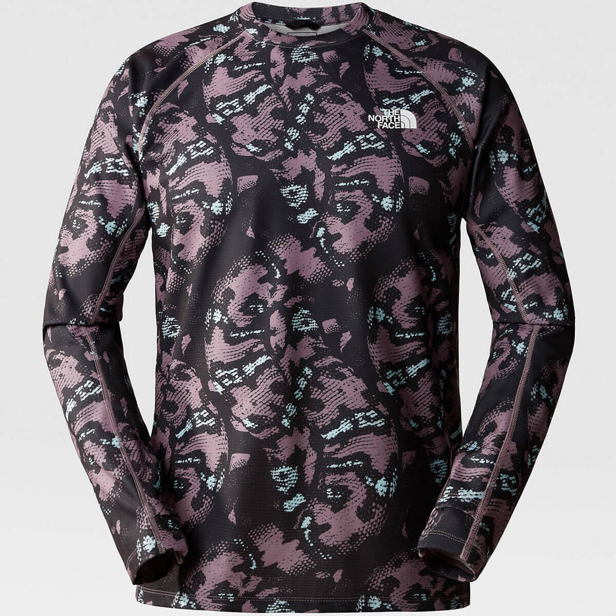 

Лонгслив The North Face Dragline Snake Charmer Print, серый