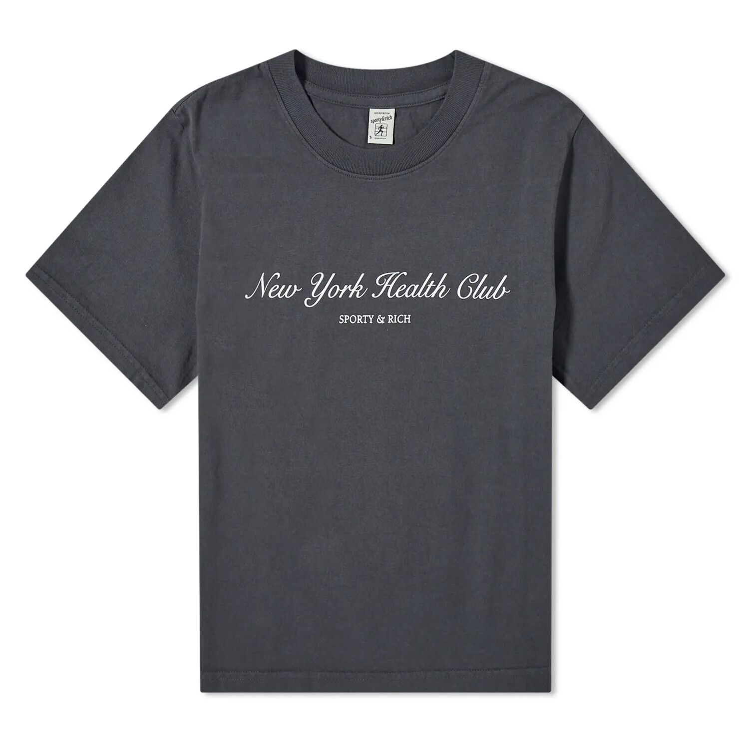 

Футболка Sporty & Rich Ny Health Cropped, черный/белый