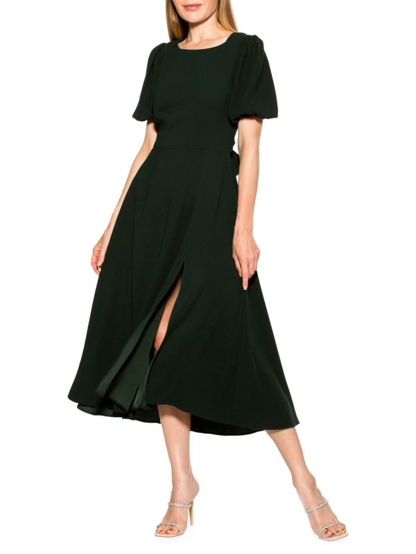 цена Платье blaire с расклешенным силуэтом и разрезом спереди Alexia Admor Emerald
