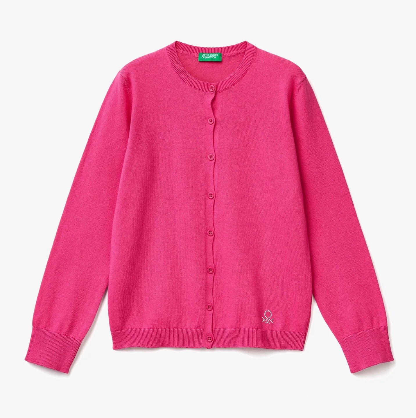 

Кардиган United Colors Of Benetton Crew Neck, розовый