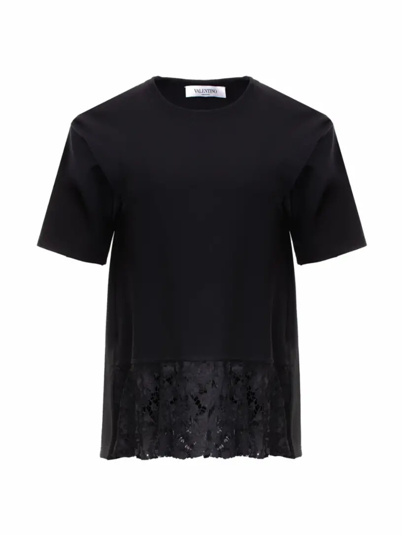 

Футболка с кружевом Valentino
