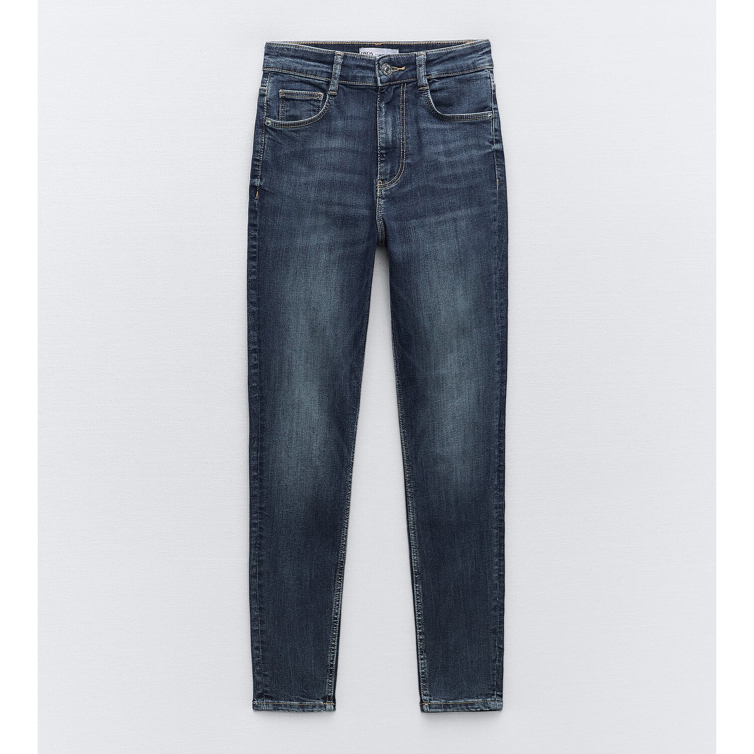 

Джинсы Zara High-rise Skinny Sculpt TRF, синий/зеленый