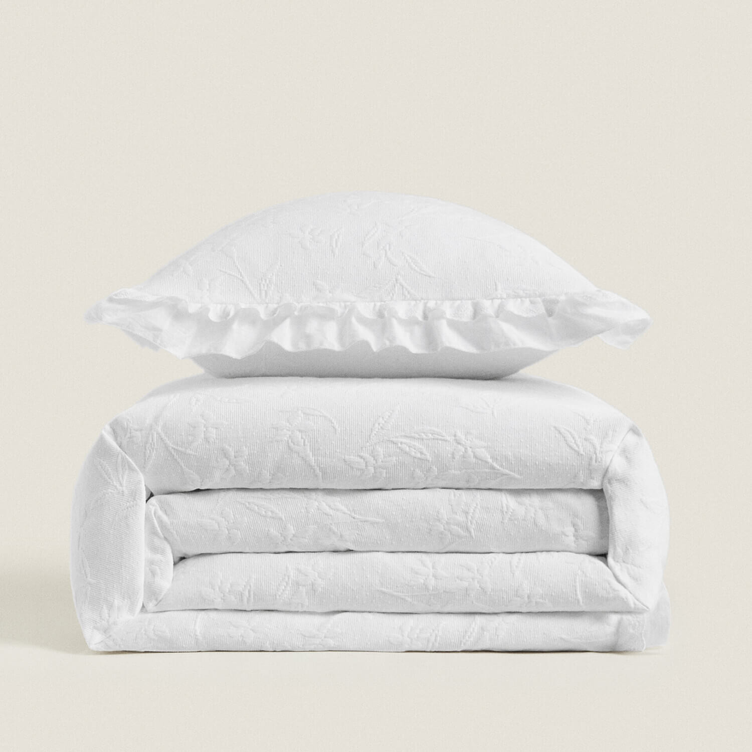 

Покрывало Zara Home Ruffle Trim, белый