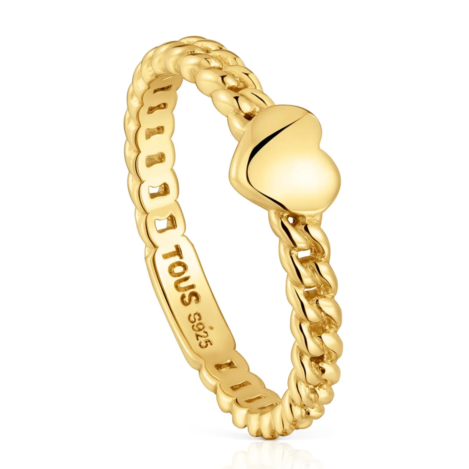 

Кольцо Tous Bold Motif Small Heart, позолоченное серебро