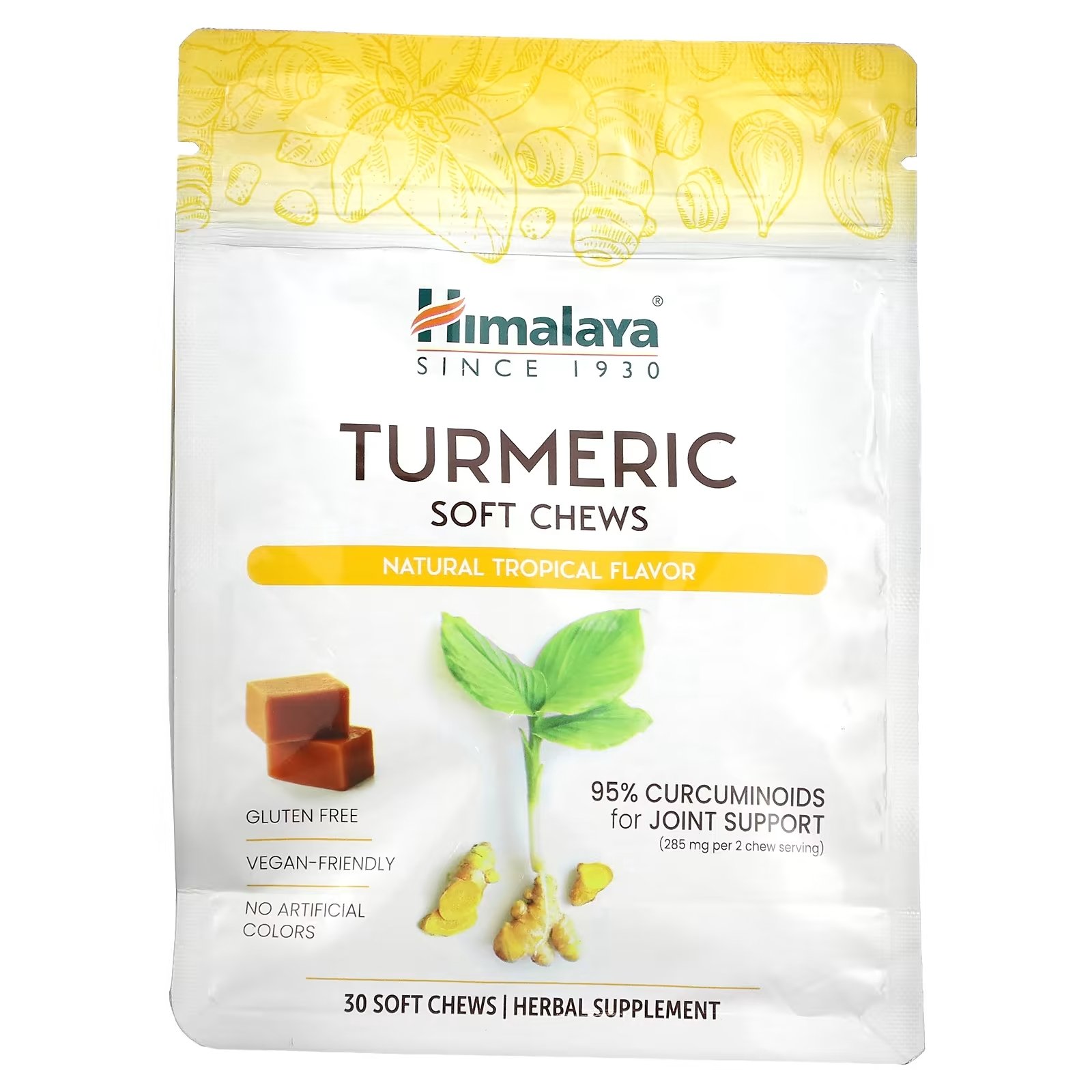 Himalaya Turmeric Soft Chews Natural Tropical, 30шт - фото