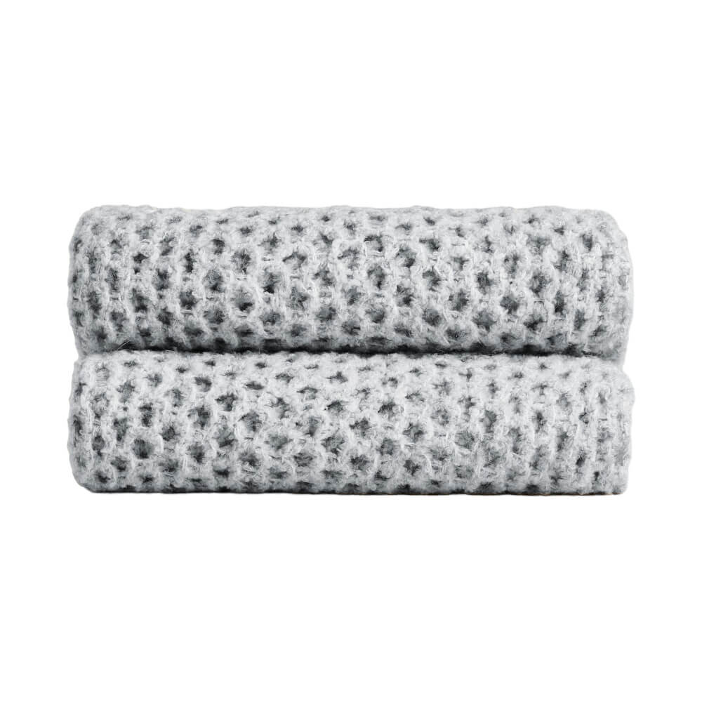 

Плед Zara Home Open Knit, серый