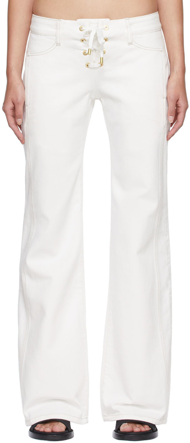 

Белые джинсы со шнуровкой Dion Lee