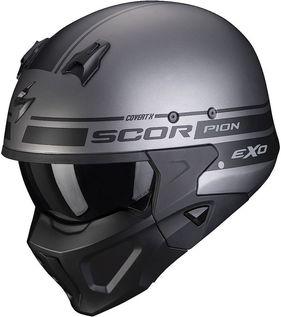 Шлем Scorpion Covert-X Tussle, темно-серый