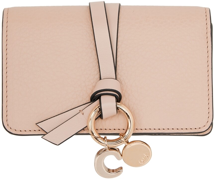 

Розовая визитница с алфавитом Chloé